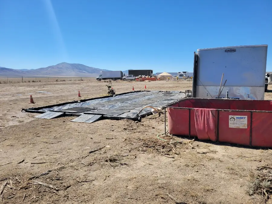 Weed Wash at an Outback fire camp